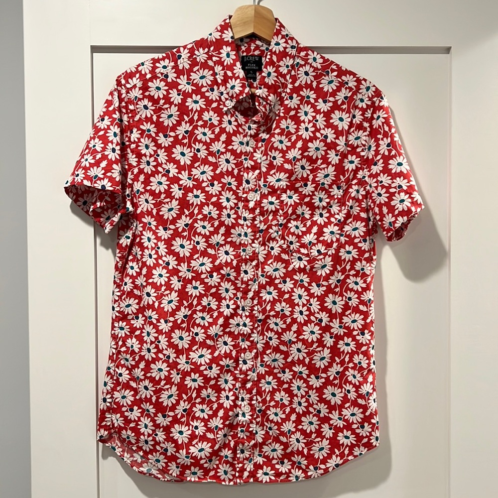 Jcrew Floral Pattern Print Button Down